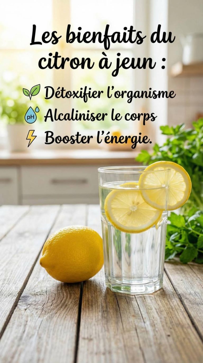 Les bienfaits du citron a jeun pour détoxifier l’organisme, alcaliniser le corps et booster l’énergie